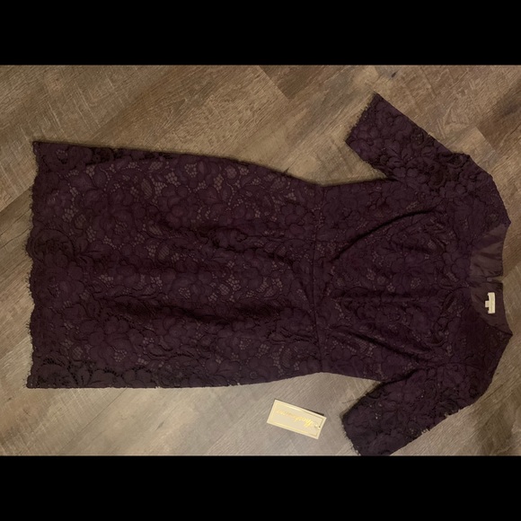 NWT Shoshanna Deep Purple Lace Dress Sz 2 - Picture 2 of 6